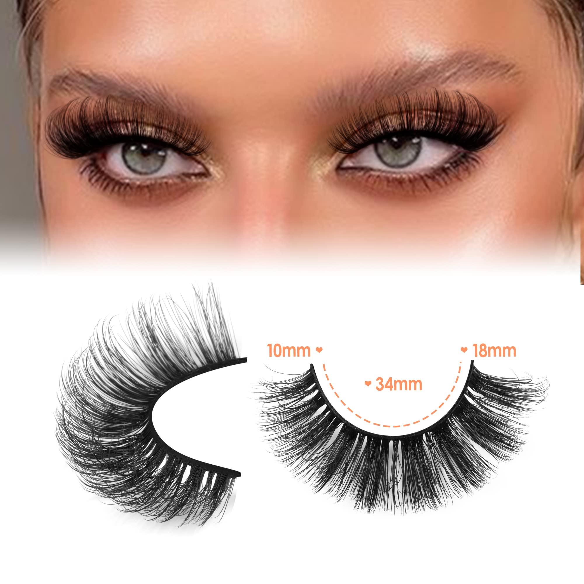 Cils JIMIRE full et flare pour un look hivernal saisissant.