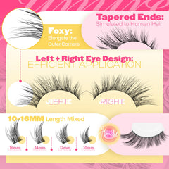 JIMIRE clusters cils œil-chat application rapide pour un look manga discret