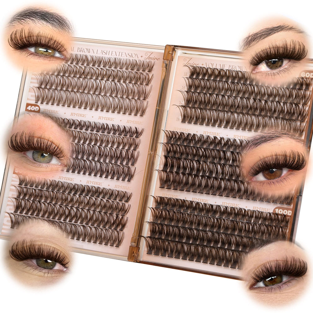 Expérience beauté JIMIRE avec cils bruns de qualité et confort