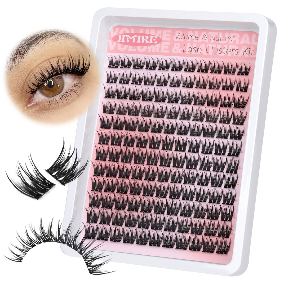 JIMIRE extensions cils volumineux 9-12 mm pour un regard dense et naturel