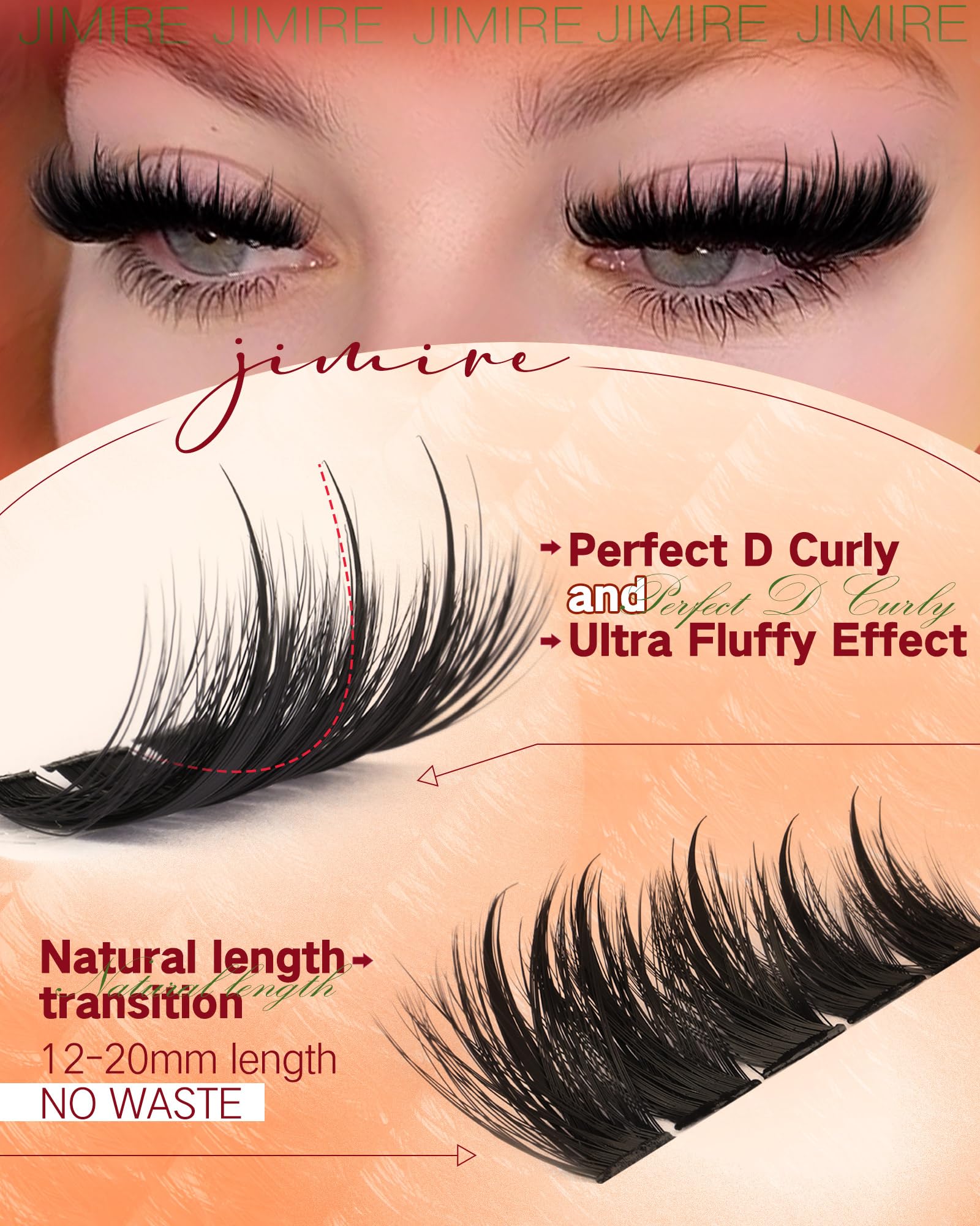 Fibres mates noires JIMIRE pour un rendu naturel et élégant.