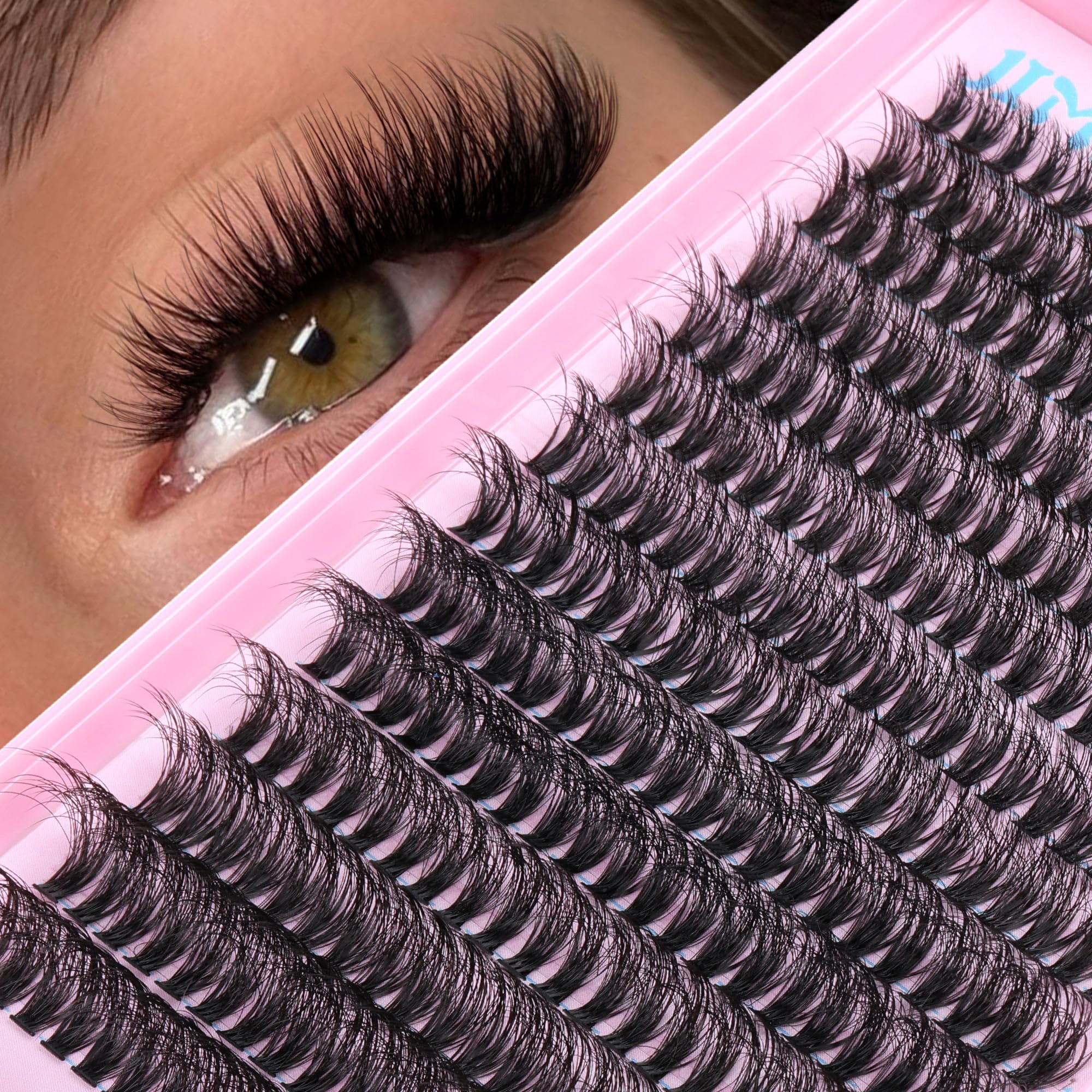 JIMIRE Fluffy Lash Clusters emballage compact et démarrage facile