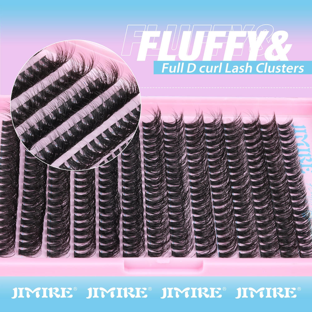JIMIRE Fluffy Lash Clusters ensemble 280 pièces pour remplissage rapide