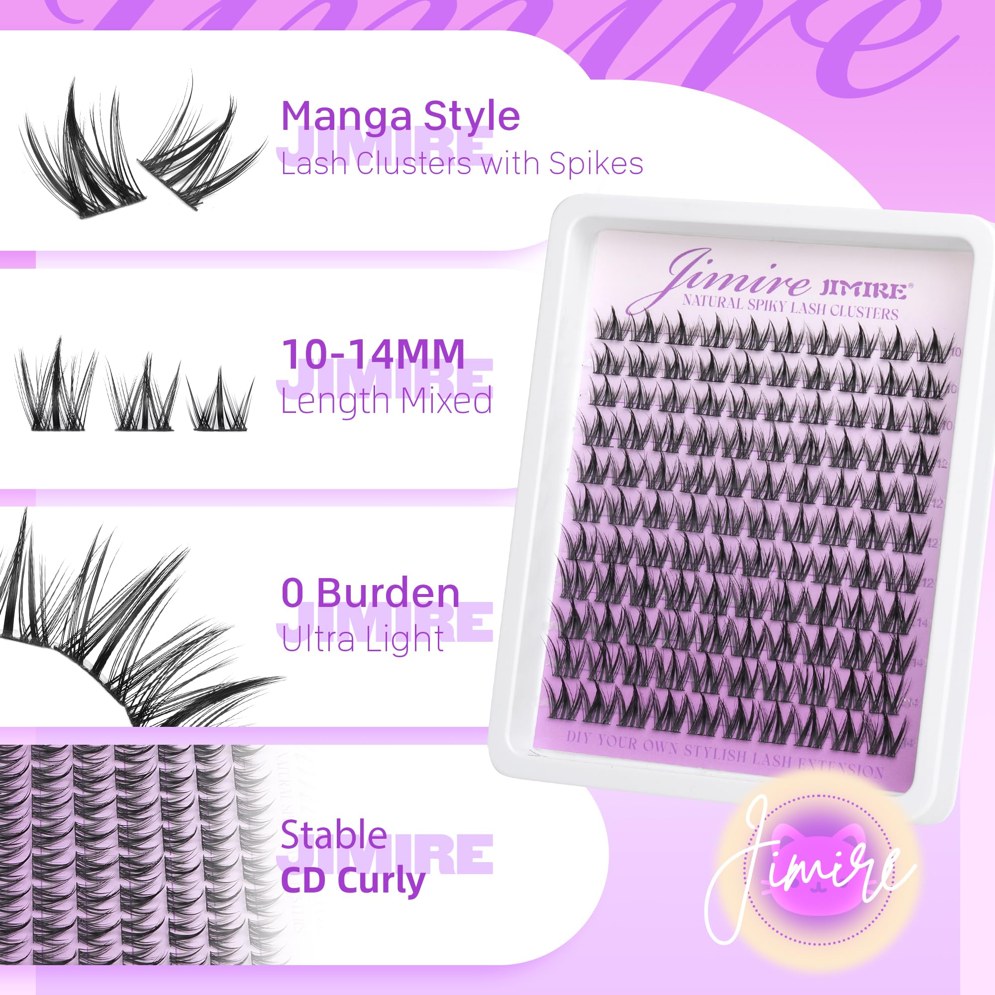JIMIRE Manga Lash Clusters : application simple et rapide.