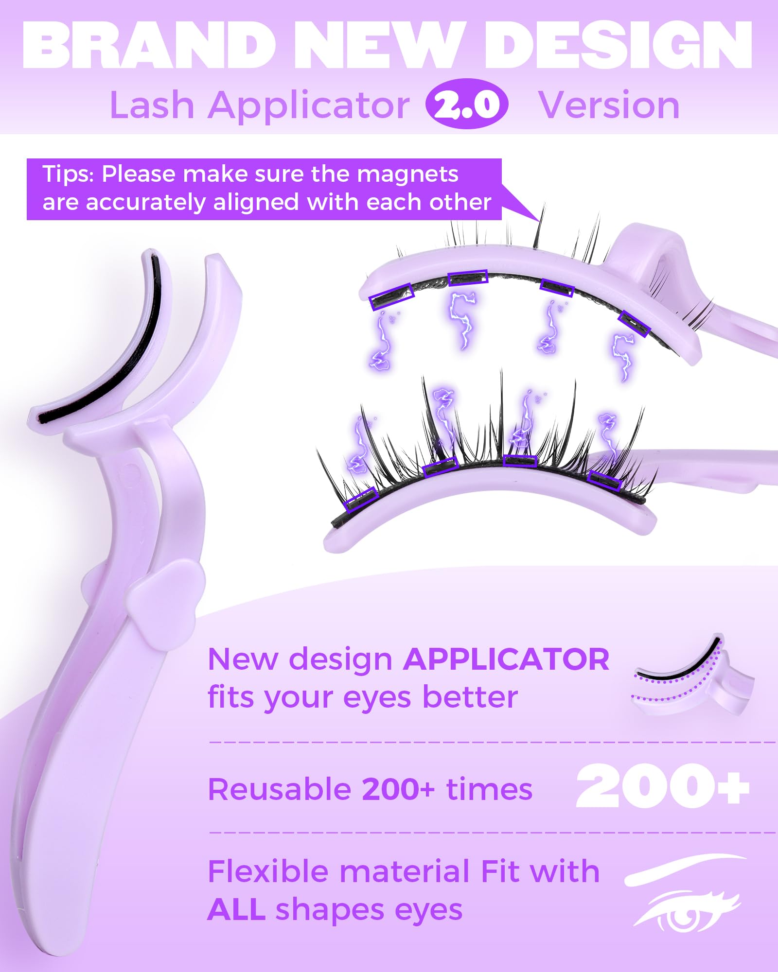 Jimire no-glue magnetic lashes prevent messy glue incidents