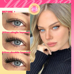 JIMIRE Venus Lash Clusters bande large facilitant l’application à domicile.