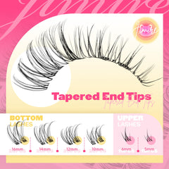 JIMIRE Venus Lash Clusters effet plume pour un regard léger.