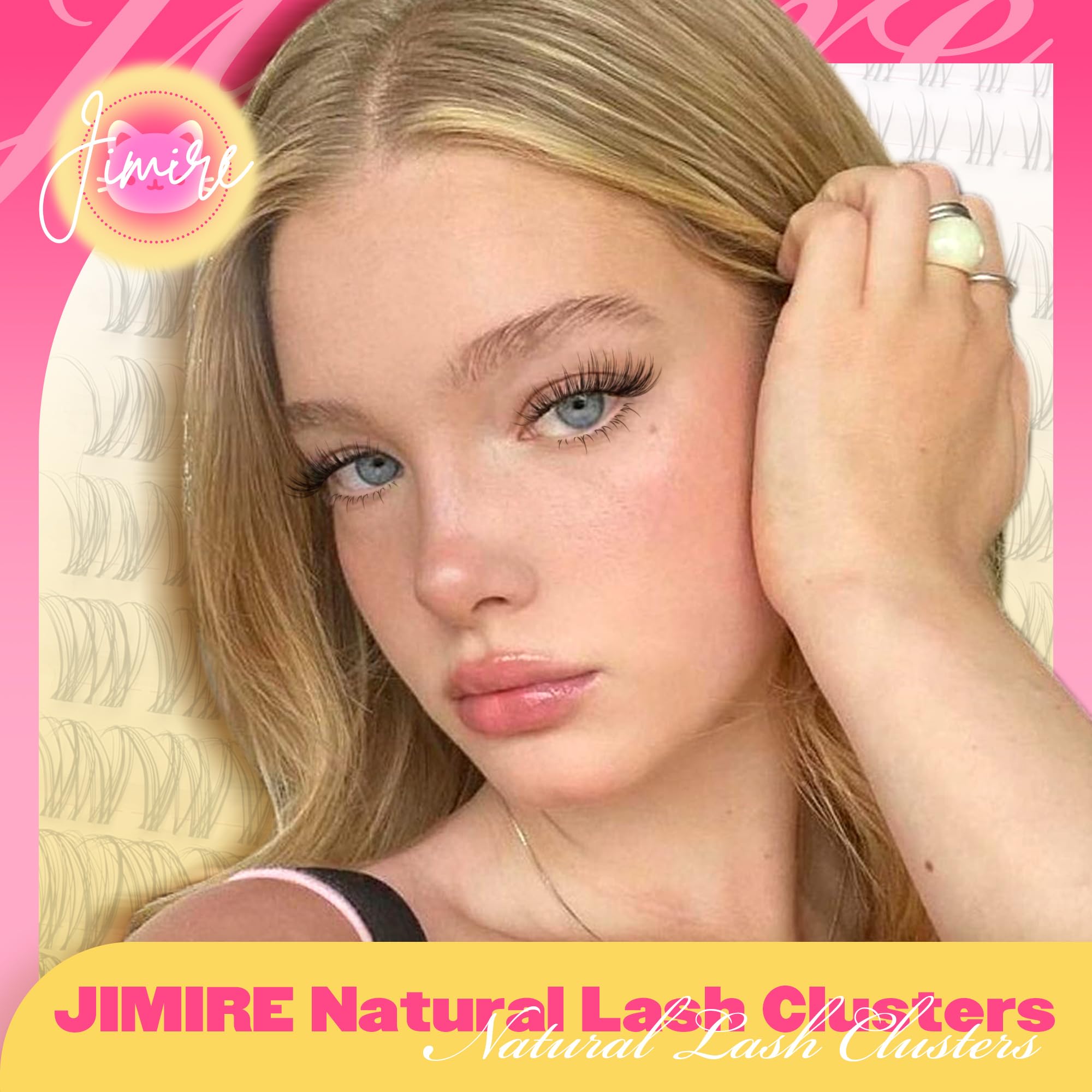JIMIRE Venus Lash Clusters livrée prête à poser pour une pose rapide.