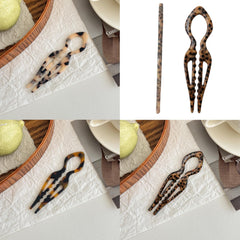 Barrettes Jimmidy Prestige en acétate noir pour un style chic durable.