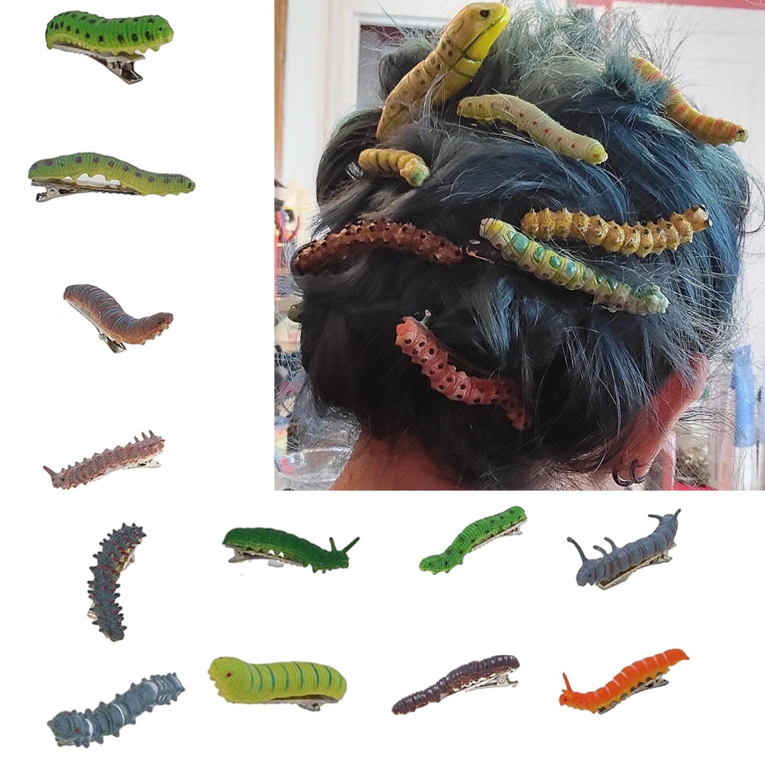 Pinces cheveux JINBUYAO chenille dent de canard pour un look original