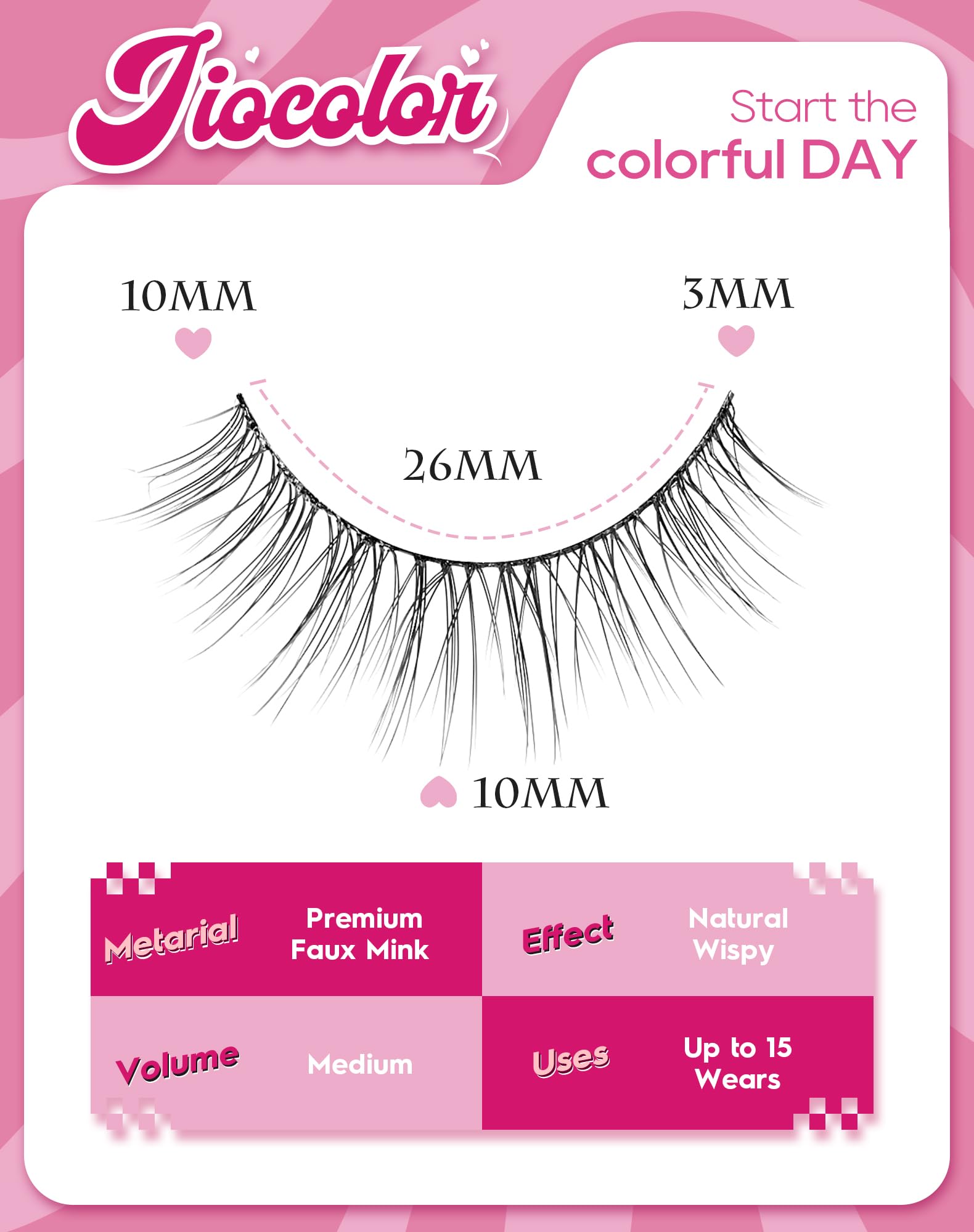 Jiocolor bande cils ultra-fine pour un rendu plus naturel