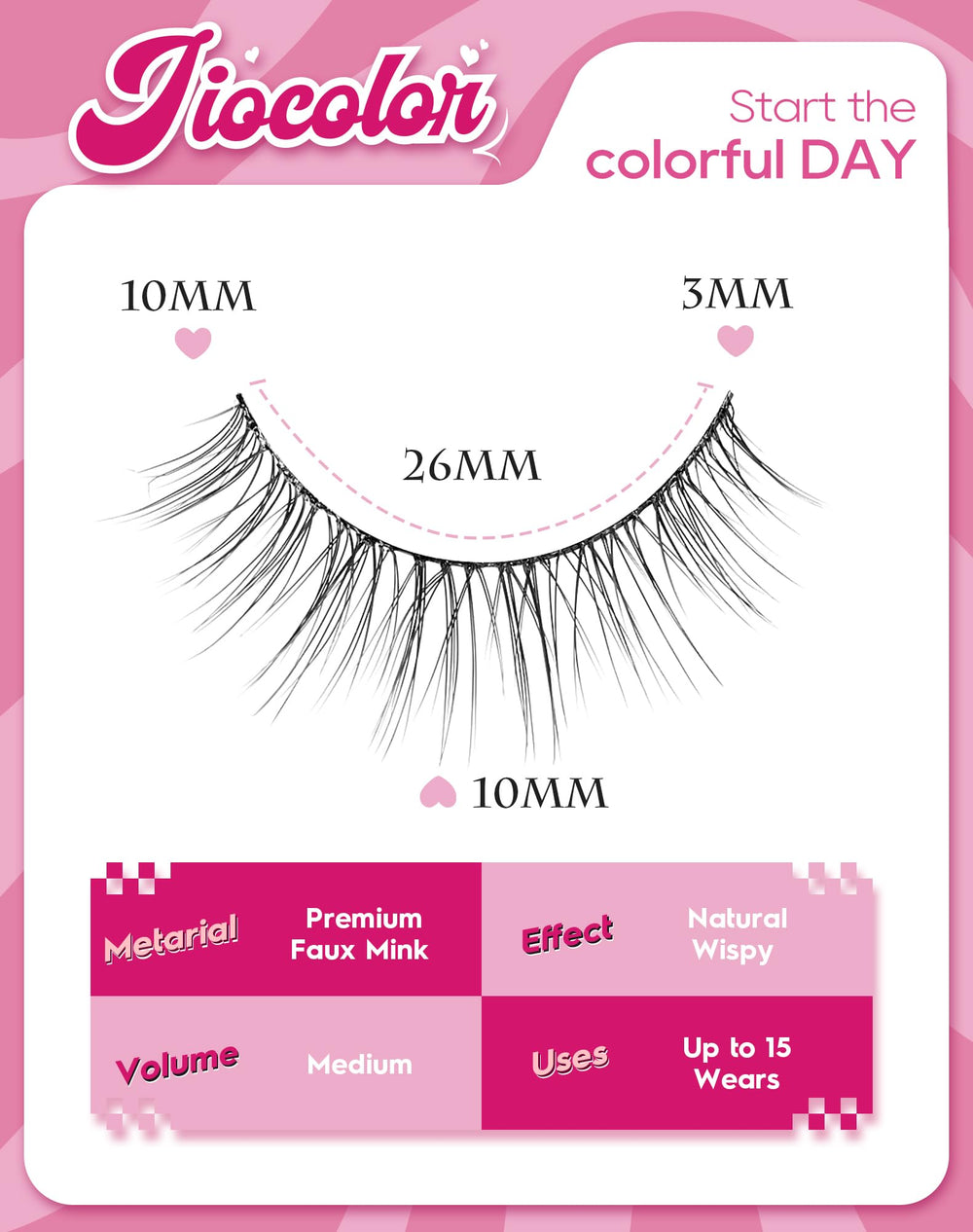 Jiocolor bande cils ultra-fine pour un rendu plus naturel