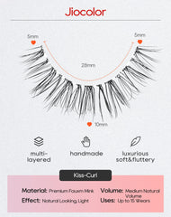 Jiocolor cils à bande ultra-fine pour un regard discret et confortable