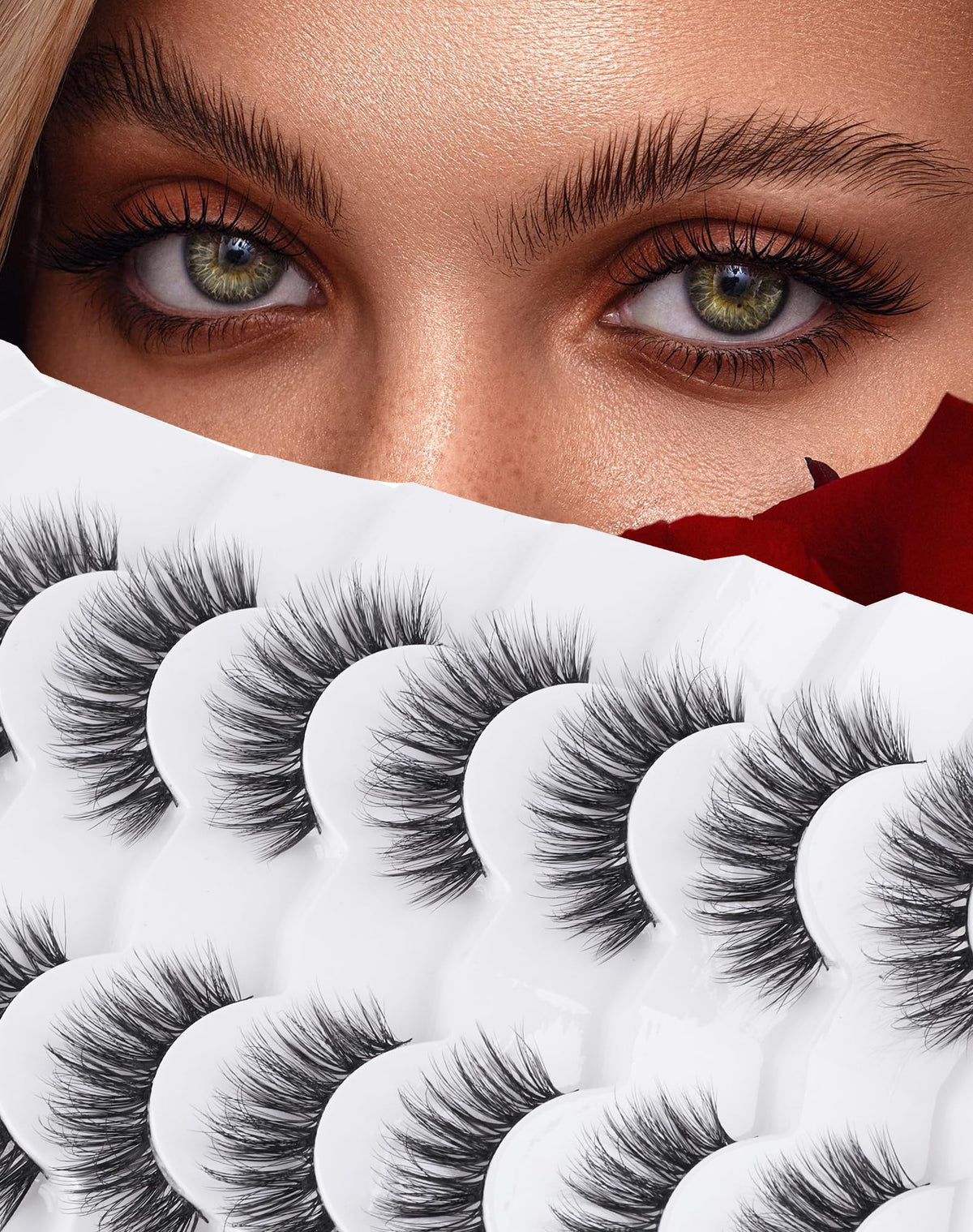 Jiocolor cils faux naturels 14mm 3D, allure subtile pour toutes les occasions.