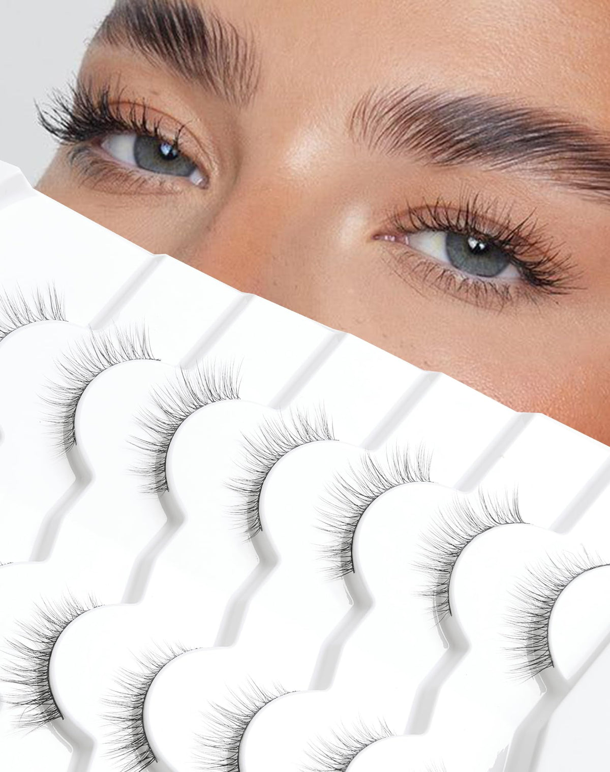 Jiocolor faux cils naturels effet plume 10 mm pour un regard discret
