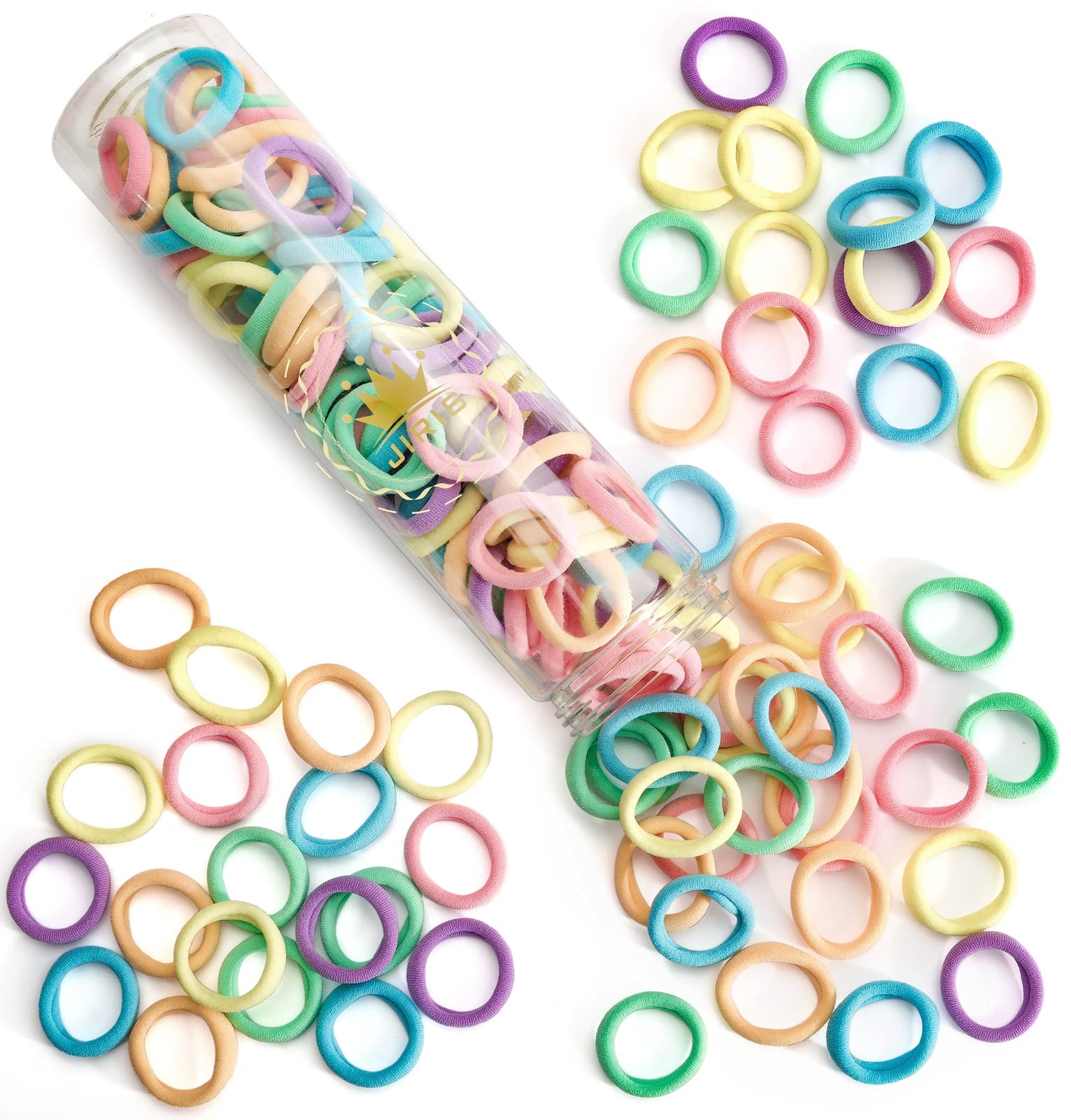Attache-cheveux JIRIS sans couture en coton, couleur vive, pratique pour tous les jours.