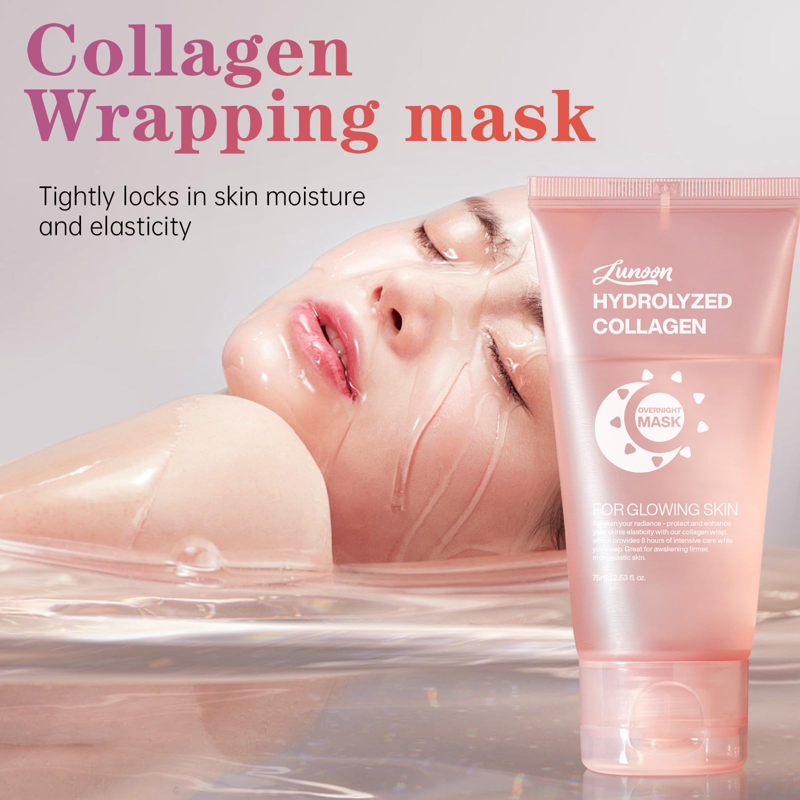 JISKG Collagène Nuit Enveloppante – peut resserrer visuellement les pores et illuminer le teint