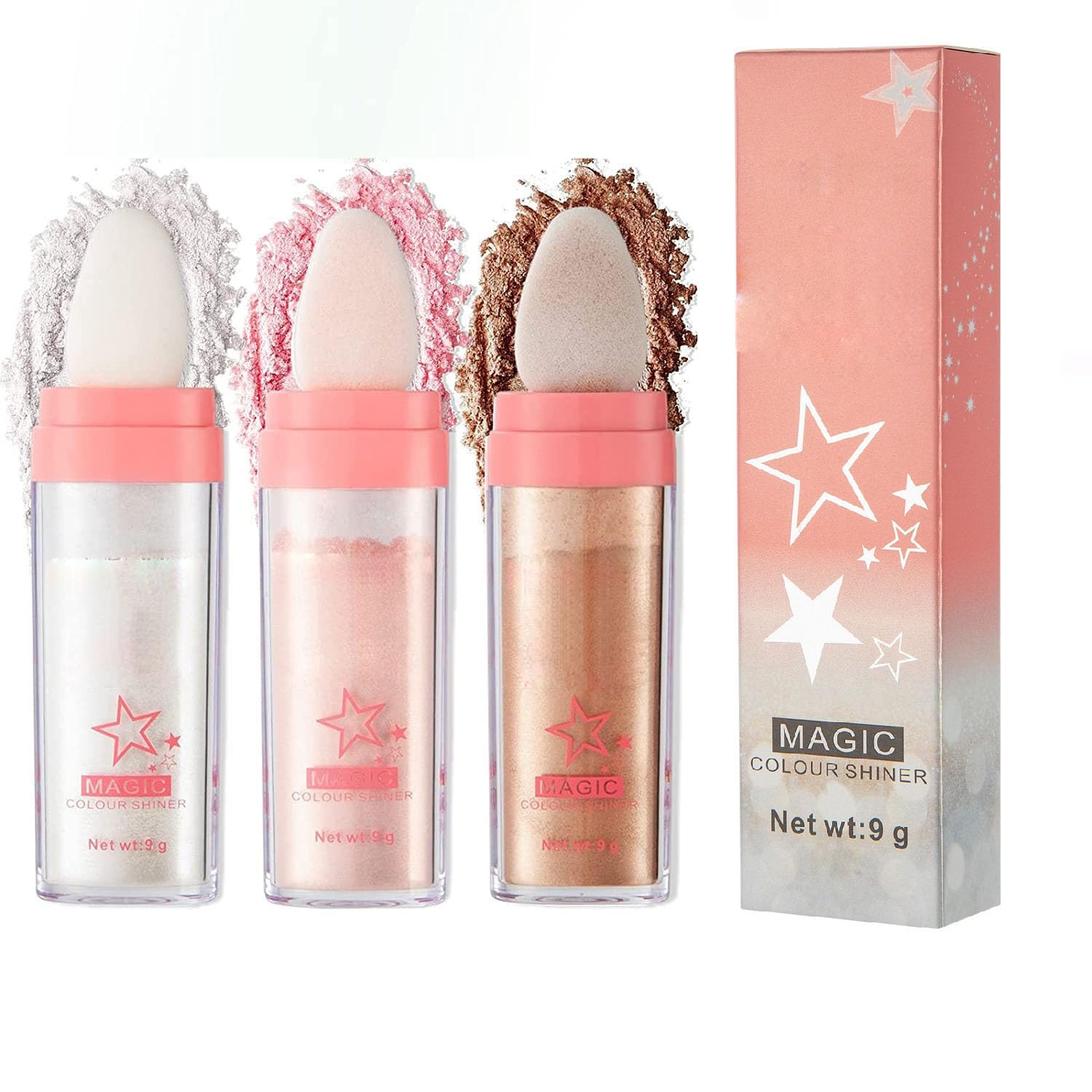 JISKG Highlighter avec tête de pinceau prolongée pour une application précise.
