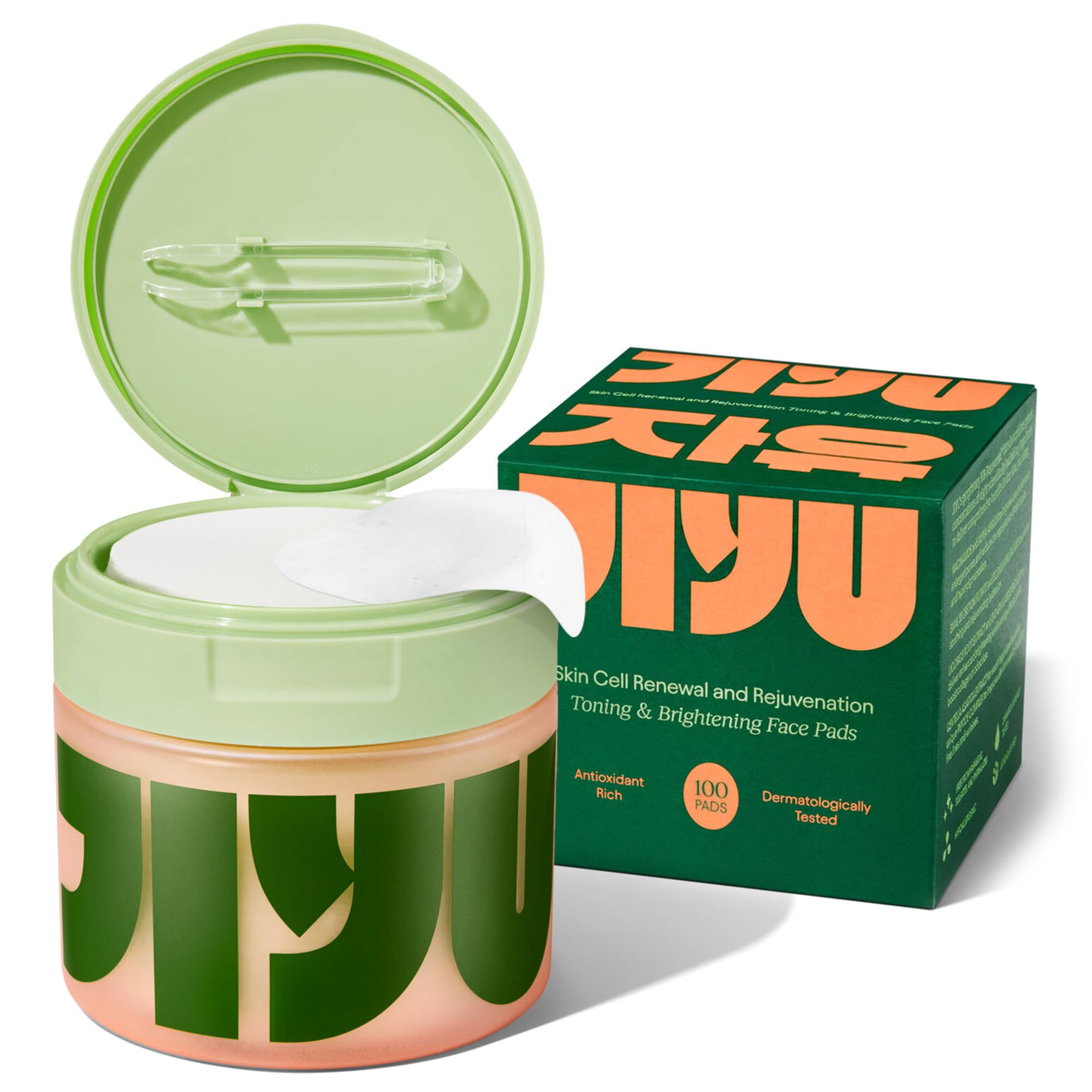 JiYu Toning Polish Pads – texture douce prête pour le soin quotidien du visage.