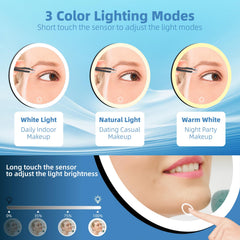 JJhxr miroir avec ventouses triples fixé facilement sur surface lisse.