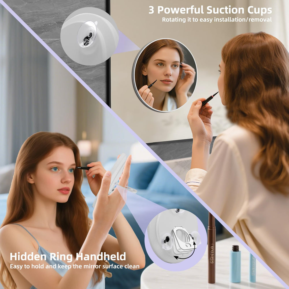 Miroir pliable et léger, idéal en déplacement et en sac.