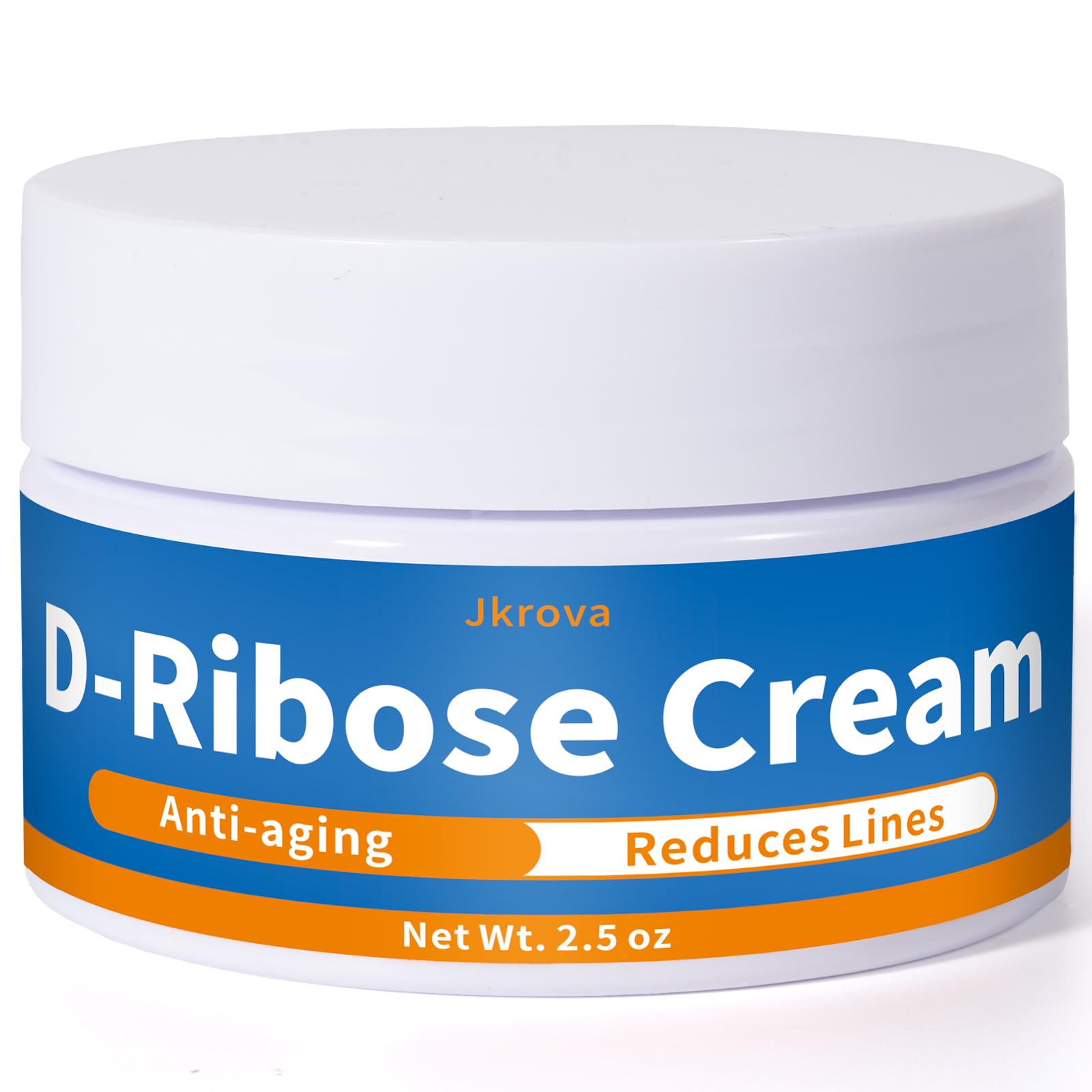 Crème Ribose Jkrova en bouteille: hydratation durable et raffermissement.