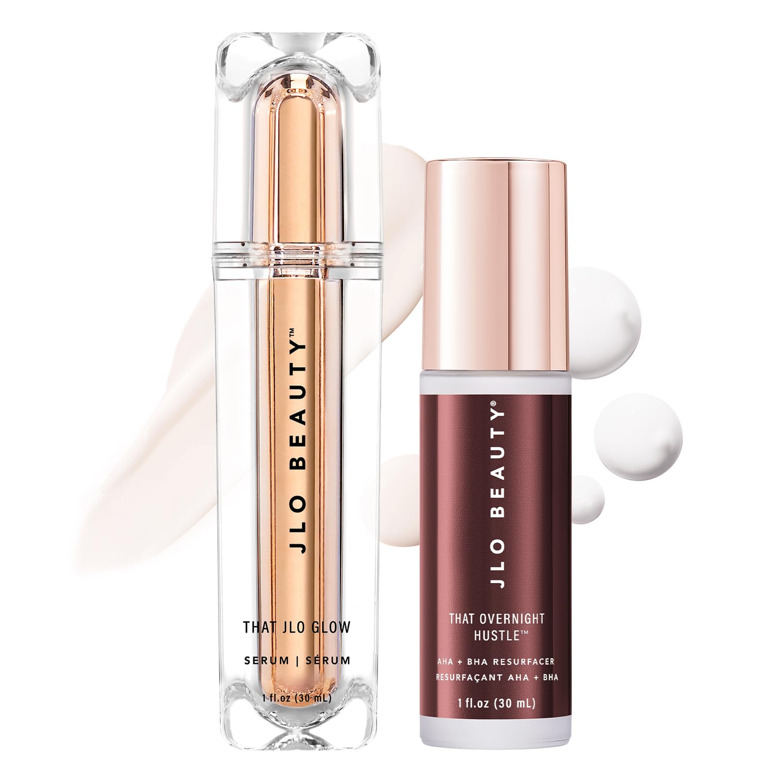 Duo Jour et Nuit JLO BEAUTY pour routine complète et portable.