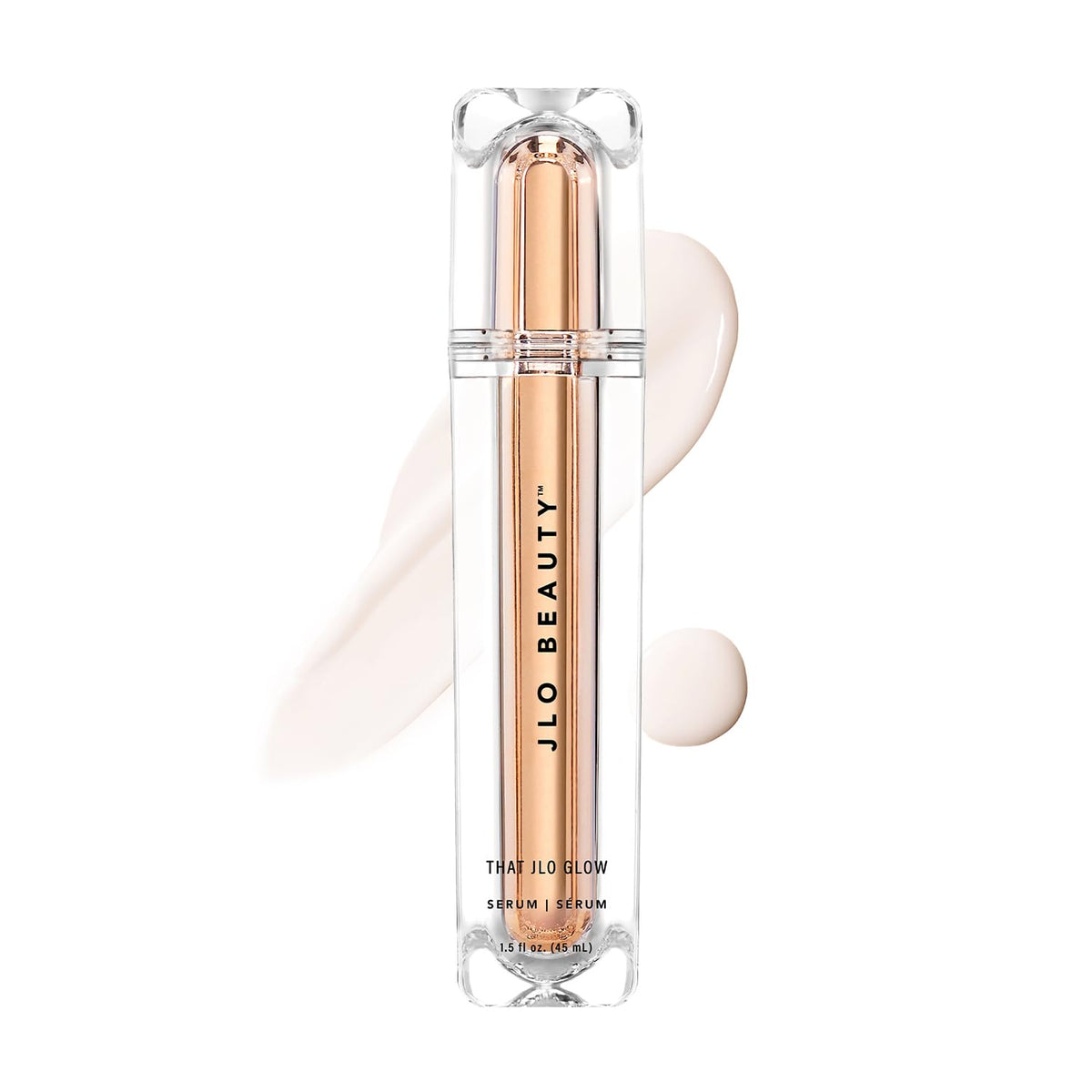 Sérum éclaircissant JLO BEAUTY dans sa bouteille pour un éclat immédiat