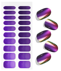 JMEOWIO Stickers Gel Ongles Laser Violet, 20 tiges disponibles, application rapide.