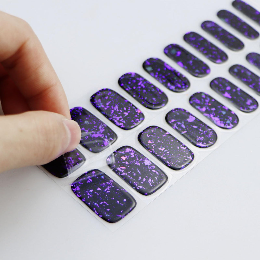 Stickers gel violet foncé JMEOWIO, utilisation facile et retrait simple.
