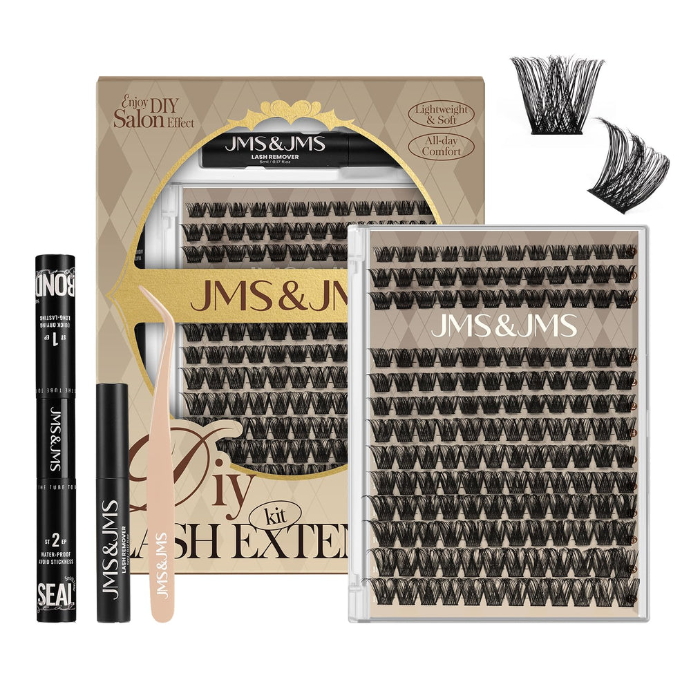 Kit JMS&JMS extensions cils clusters pour maquillage DIY léger.