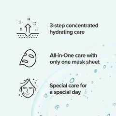JMsolution masque 3 étapes offrant brillance et douceur cutanée.