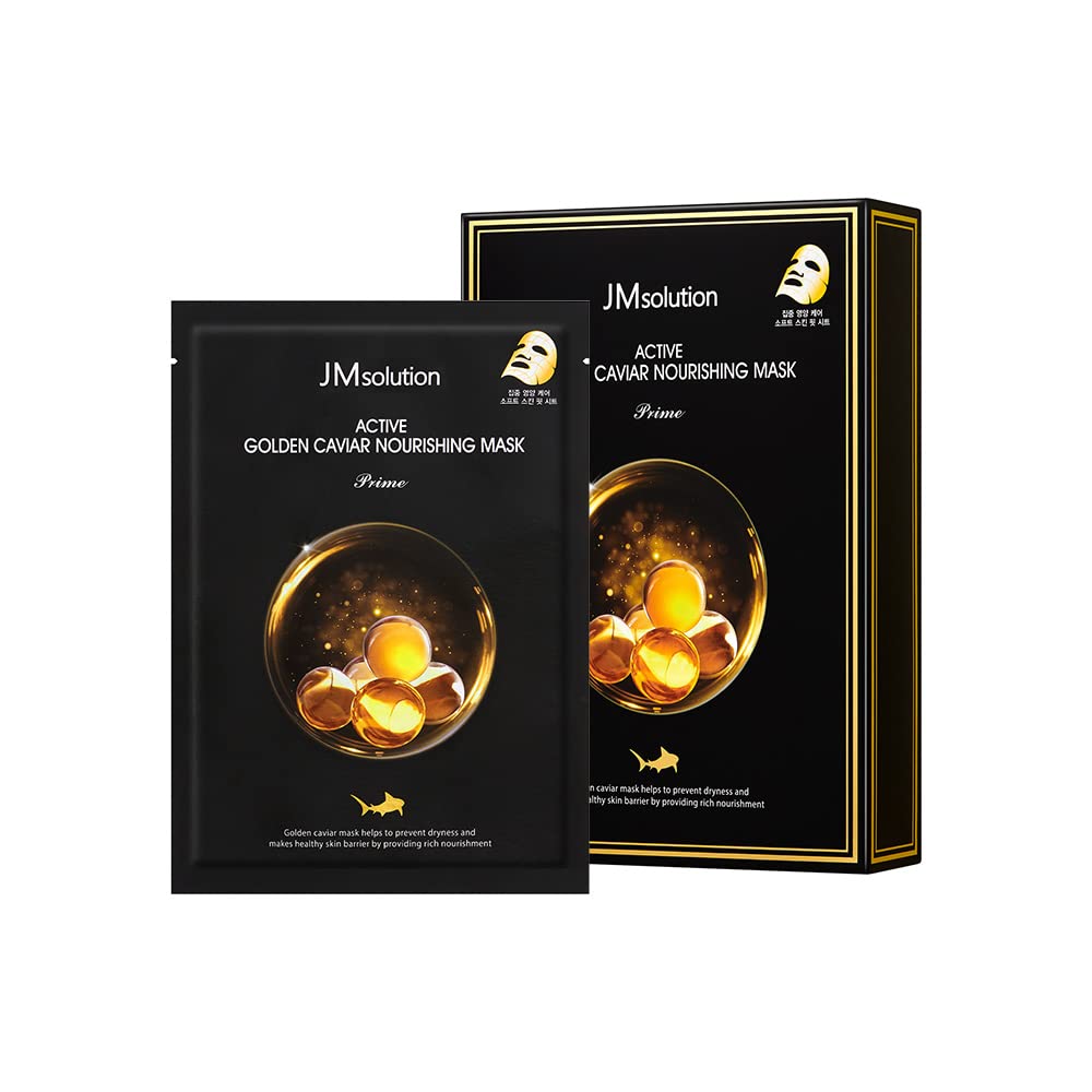 JMsolution masque caviar-or-24k emballage: présentation élégante pour votre routine soin à domicile.