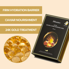JMsolution masque-caviar-or-24k feuille-souple: adhérence optimale sur le visage.