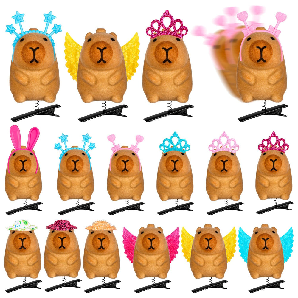 JMZYJZH 12 pinces capybara Sprouts Rave, ensemble varié pour festivités.