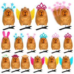 JMZYJZH 12 pinces capybara Sprouts Rave, ensemble varié pour festivités.