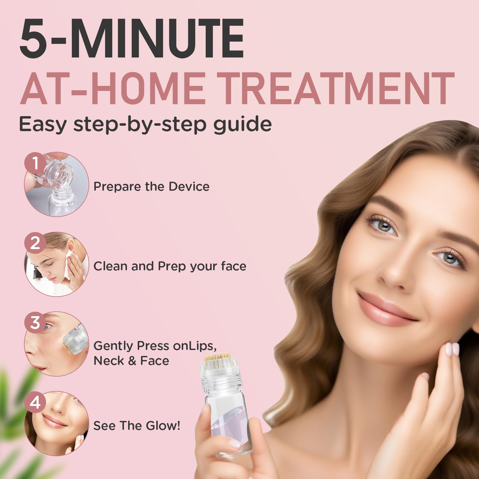 Soin quotidien du visage avec micro-infusion, rituel détente