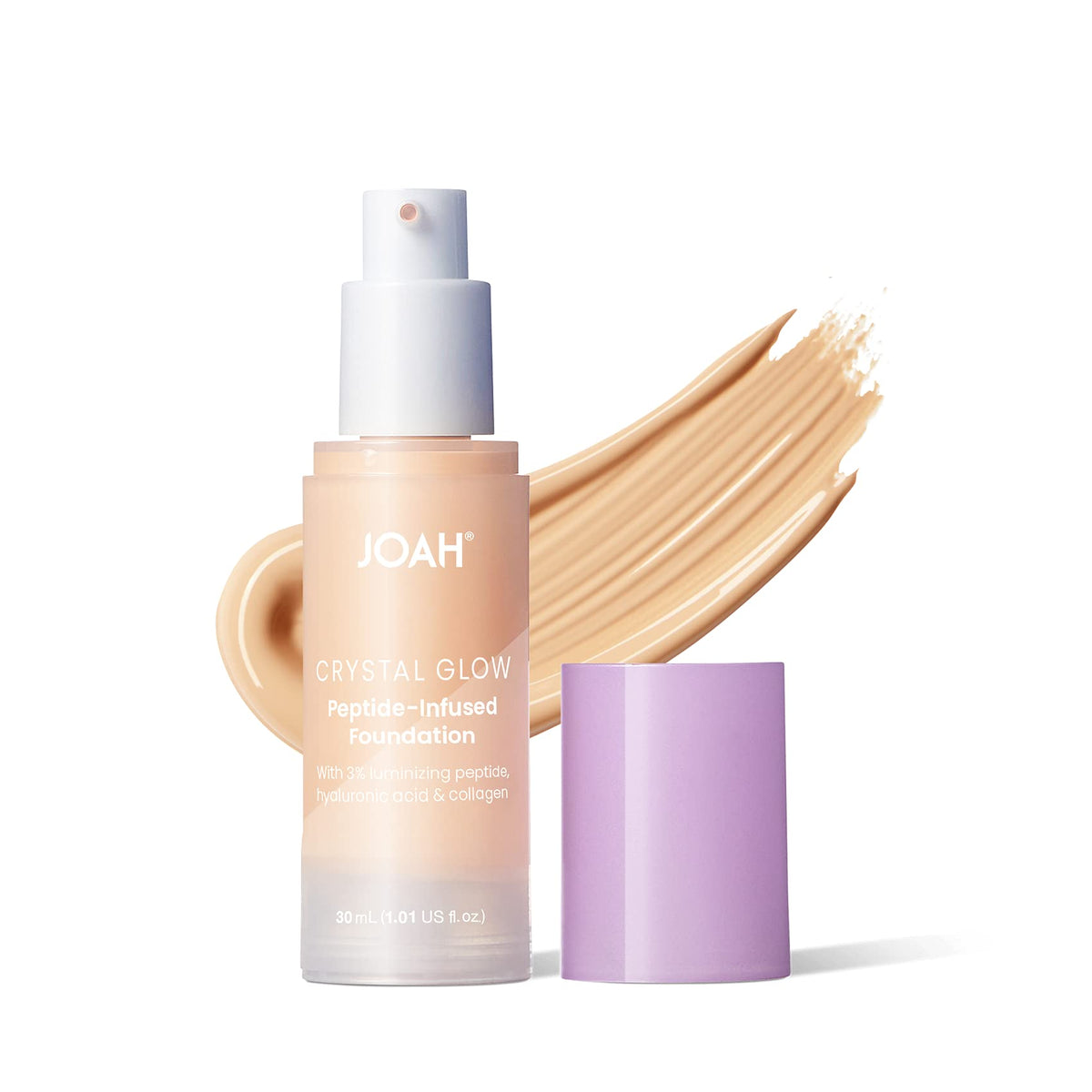 JOAH Crystal Glow – Bouteille du fond de teint avec fini naturel et lumineux.