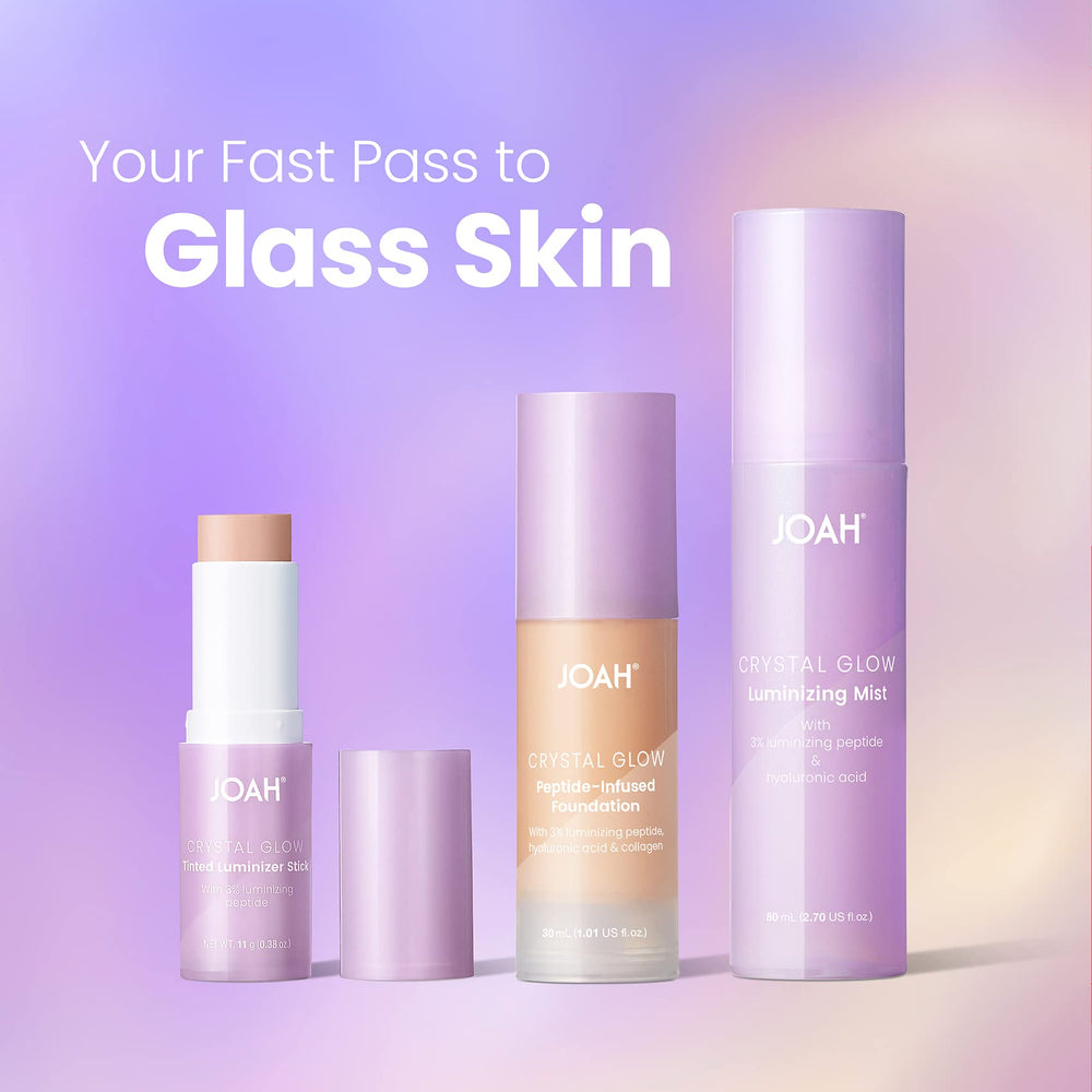 JOAH Crystal Glow – Emballage élégant et logo JOAH pour la routine beauté.