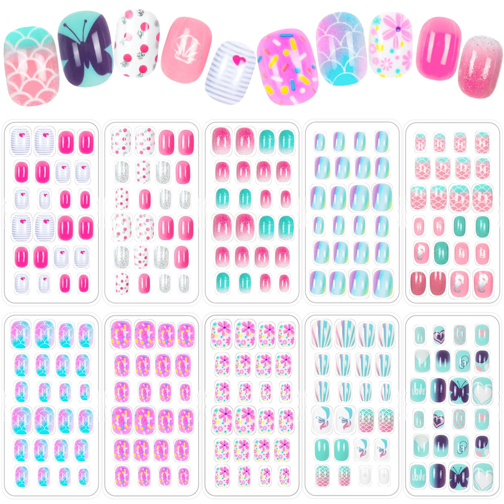 JOAOYO ensemble d’ongles enfants avec designs variés pour déco rapide