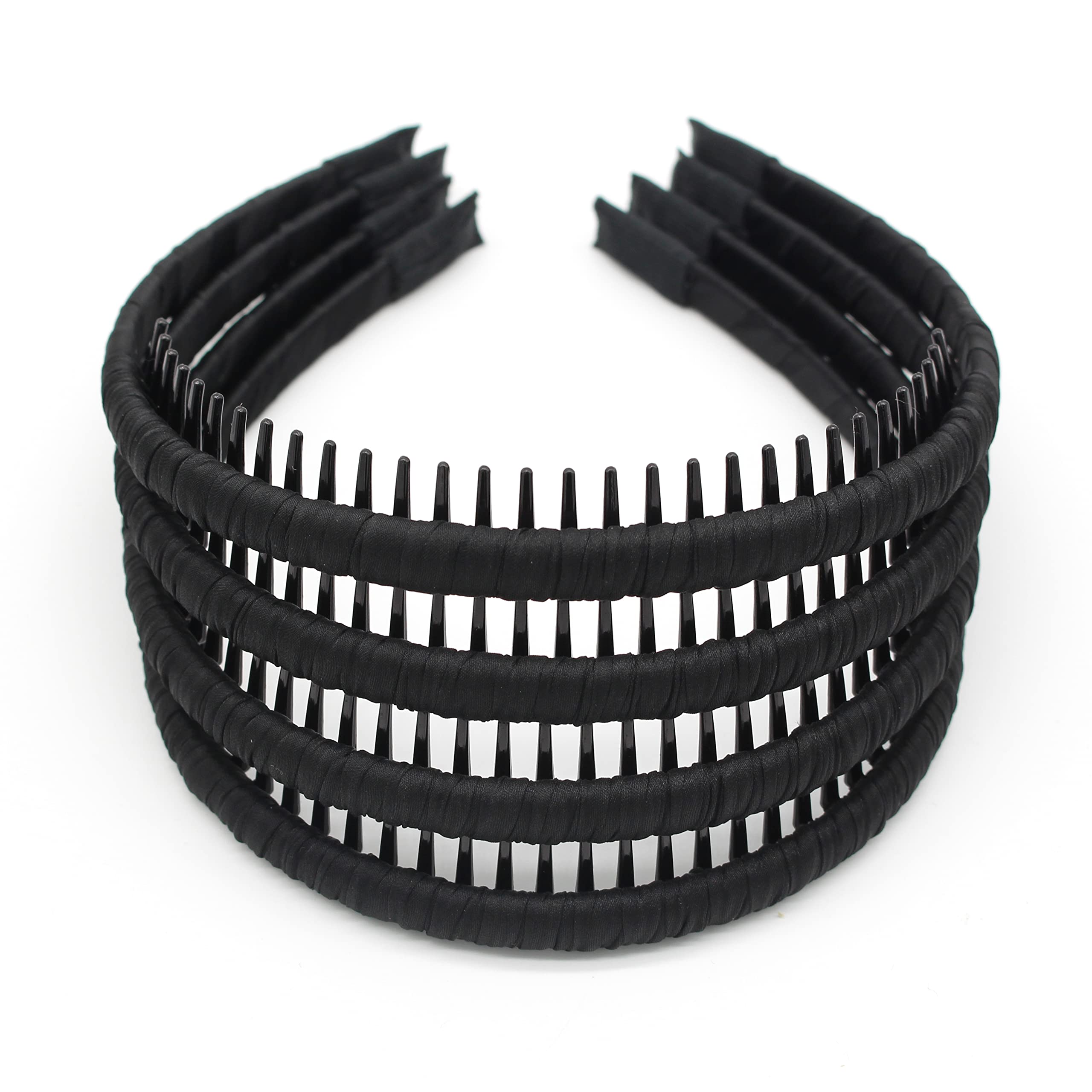 JOBAND bandes-cheveux noires ensemble 4 pièces pour un look élégant et stable.