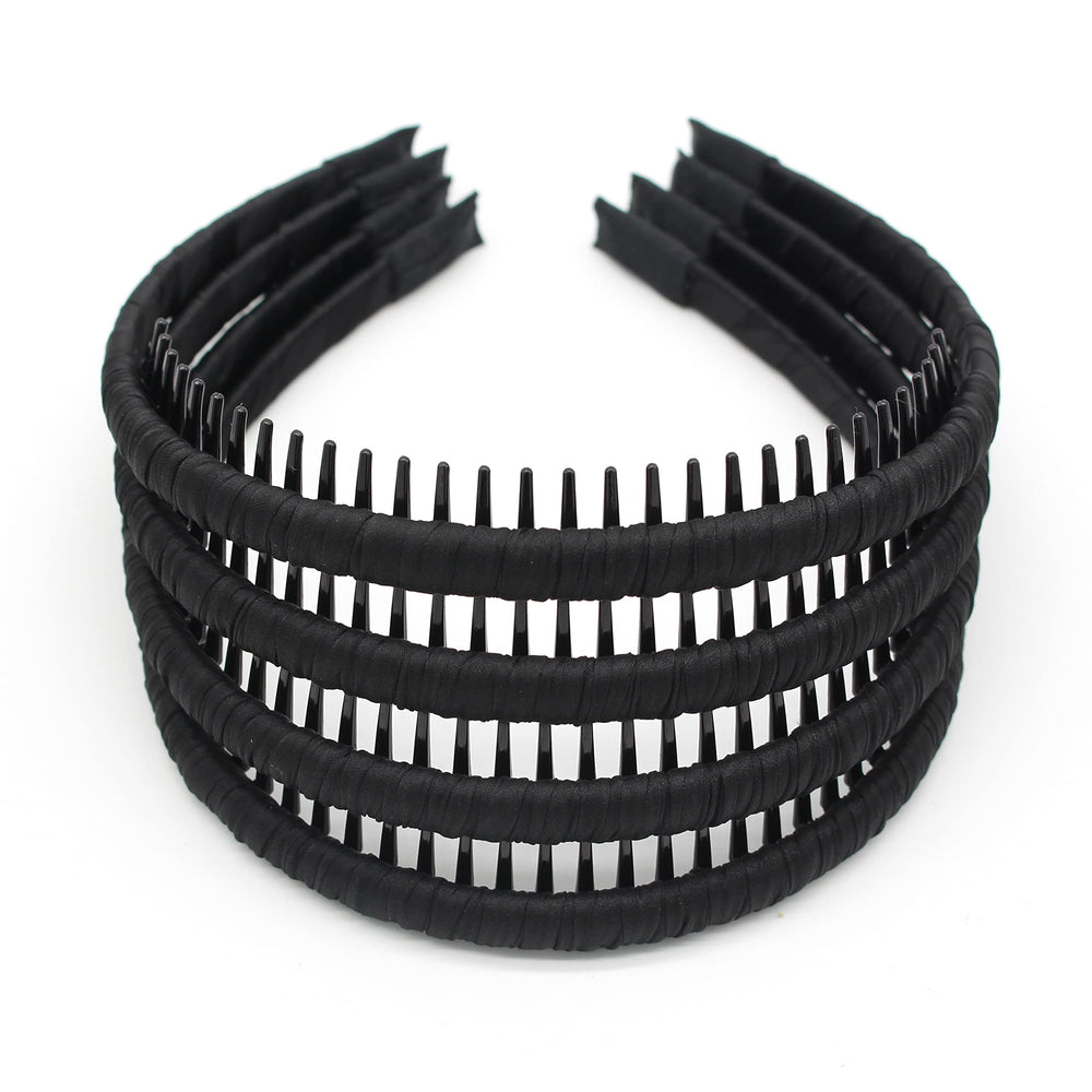 JOBAND bandes-cheveux noires ensemble 4 pièces pour un look élégant et stable.