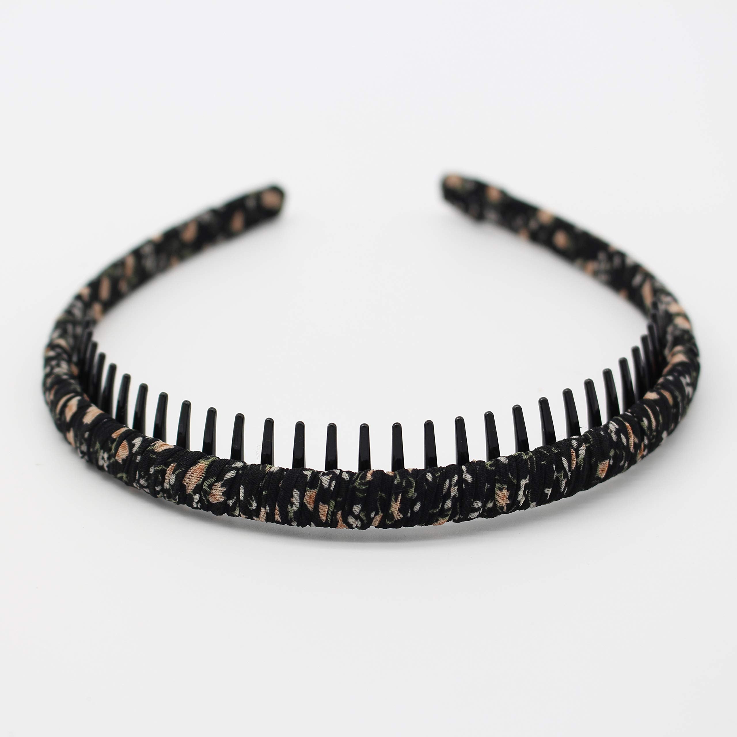 JOBAND serre-tête floral noir, contraste chic et tenue sûre