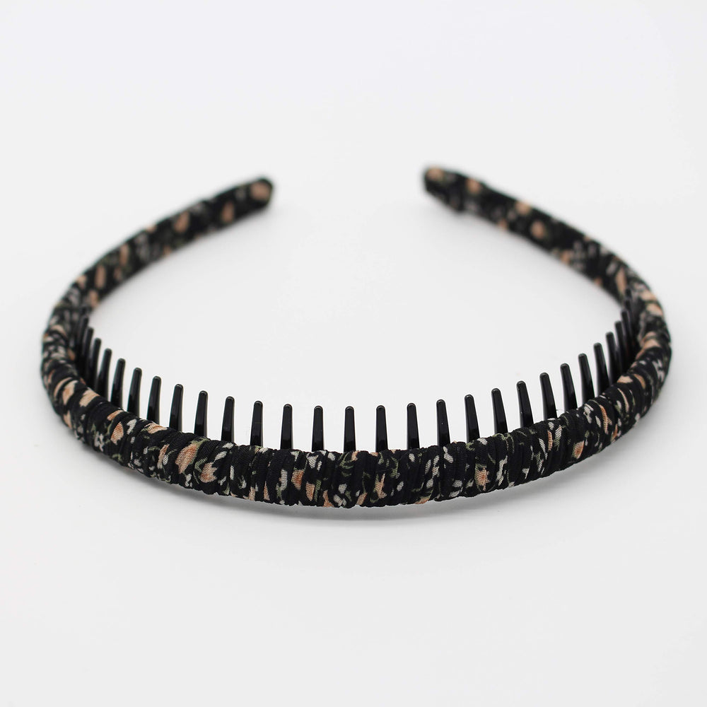 JOBAND serre-tête floral noir, contraste chic et tenue sûre