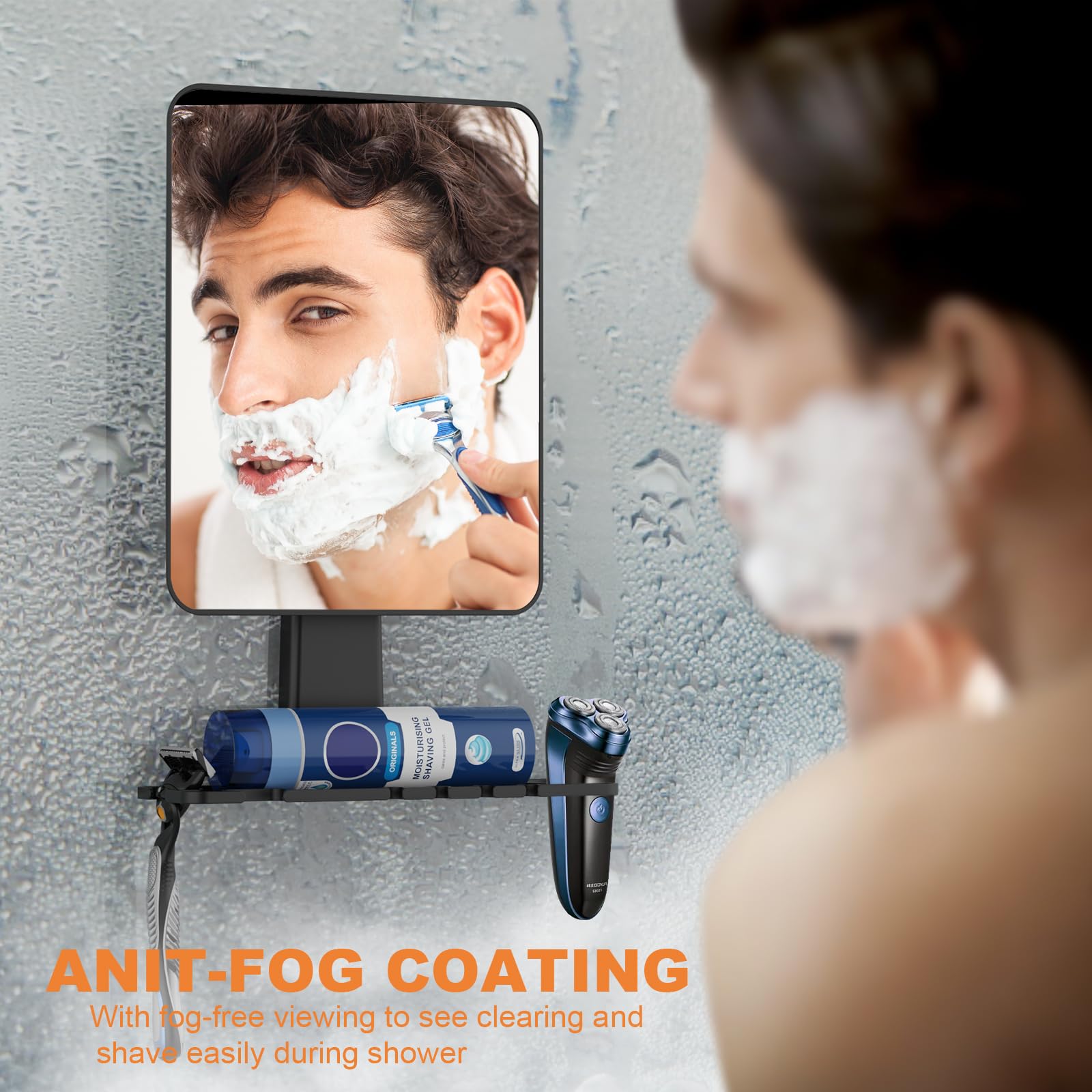 Miroir Jobsonslates Douche léger et portable, parfait pour voyages.