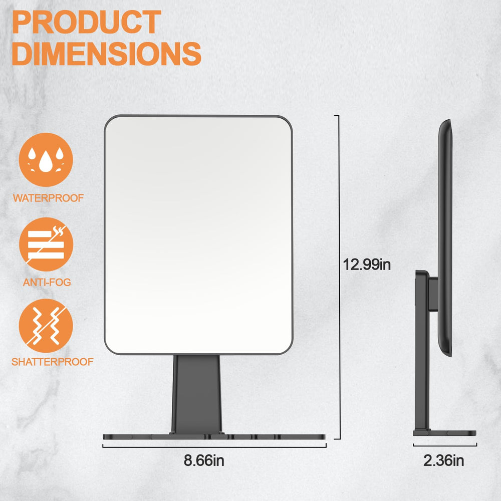 Miroir Jobsonslates Douche: quatre porte-brosses intégrés utiles.