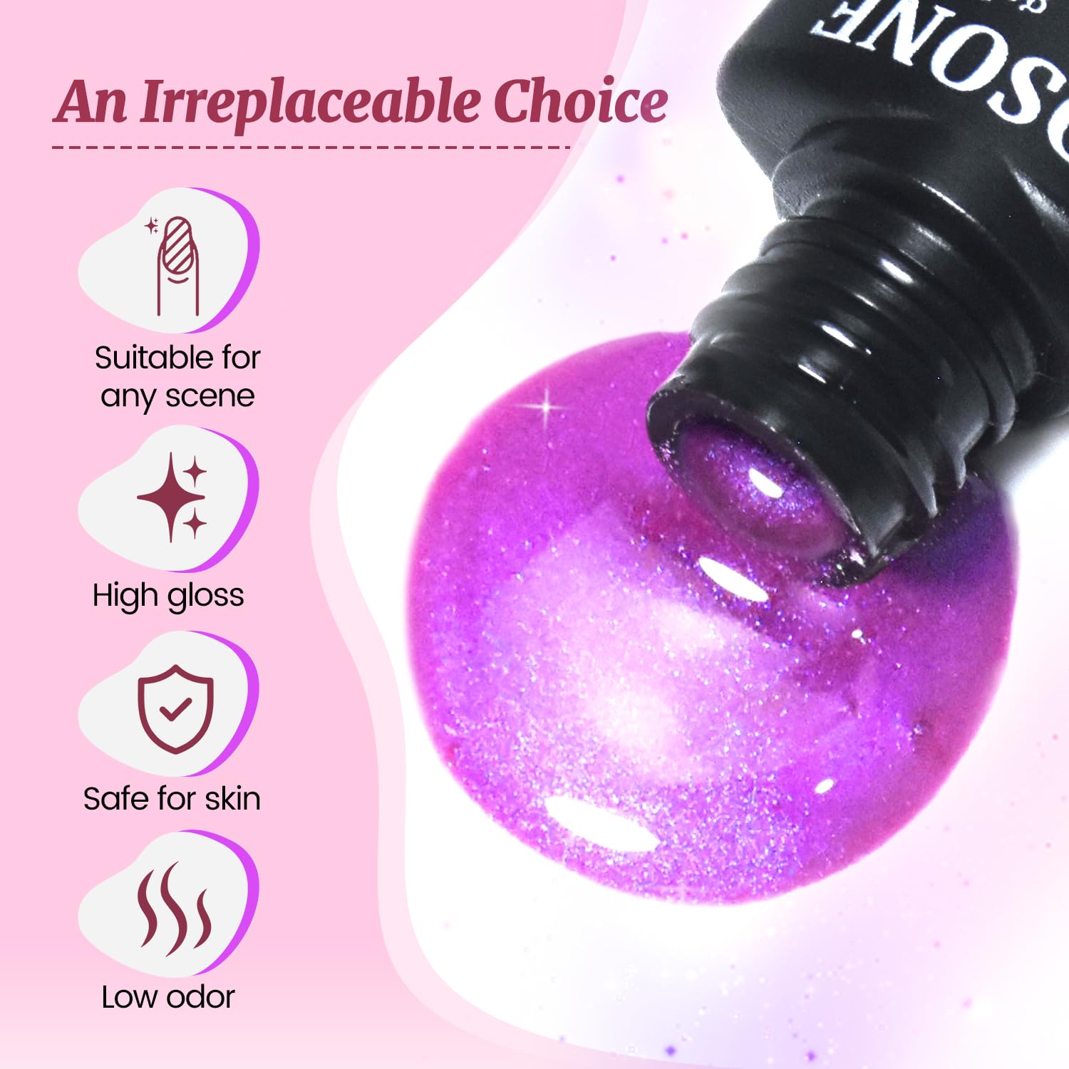 Vernis gel paillettes prêt à l’emploi pour bricolage ongulaire créatif