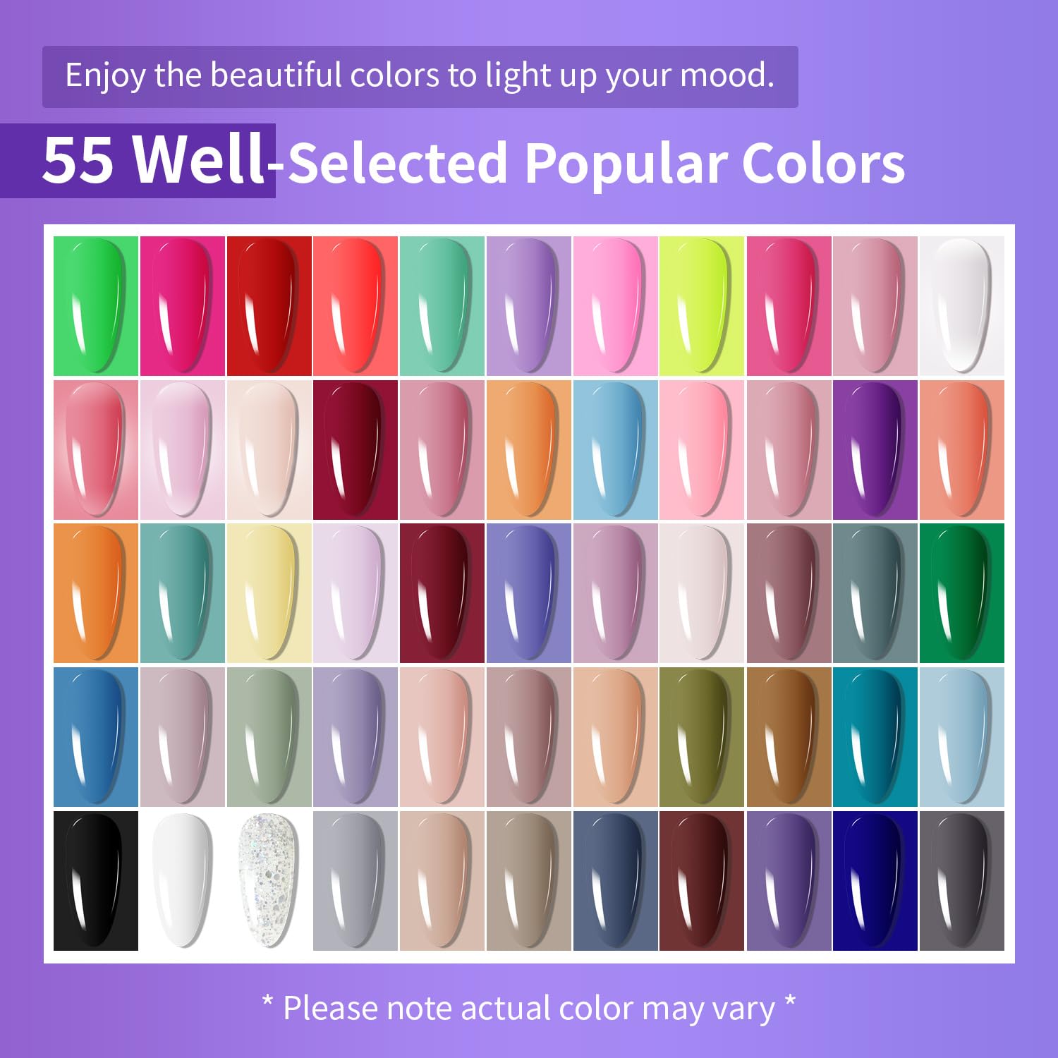 JODSONE 60 bouteilles gel vernis avec palette variée