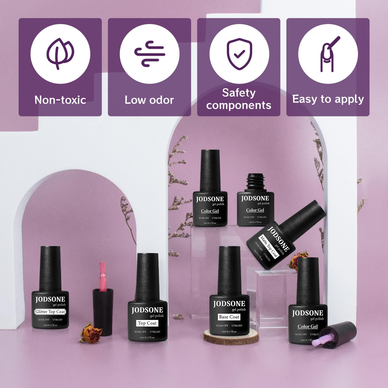Base et top coat JODSONE pour fini brillant ou mat.