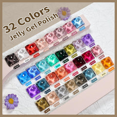 JODSONE coffret Jelly Gel offre 32 teintes polyvalentes pour tout usage.